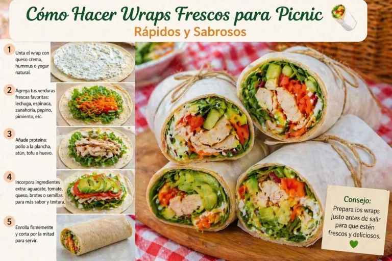 Cómo Hacer Wraps Frescos para Picnic Rápidos y Sabrosos